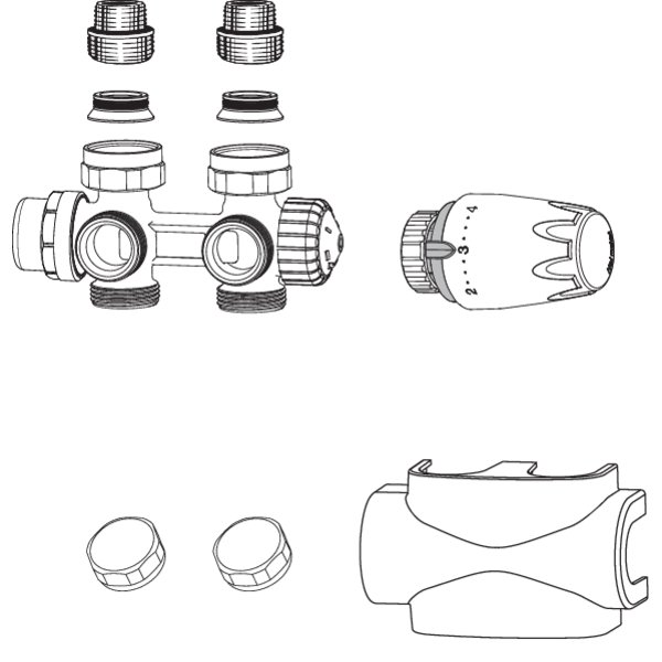 Multilux 4 - Zestaw z DX, czarny RAL9005
