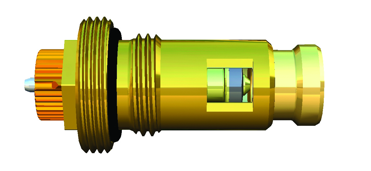 Wkładka zaworowa do grzejników HERZ TS-98-V mosiądz 1/2'', długość 57 mm Kvs 1.51