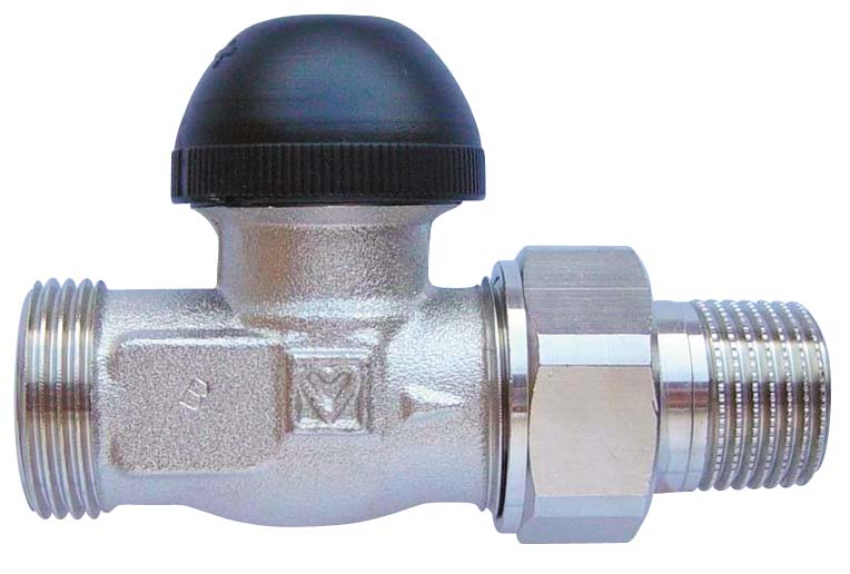 Zawór grzejnikowy termostatyczny HERZ TS-90-H prosty, połączenie GZ 1/2'' (niklowanie)