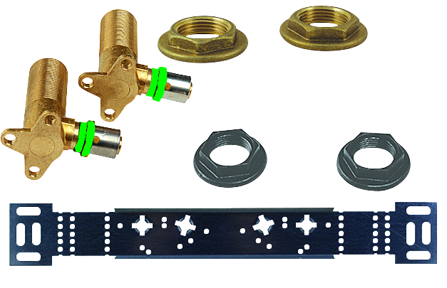 Szyna montażowa do przejścia przez ścianę 20x2- Rp 1/2 30 mm