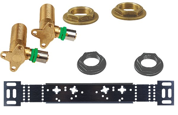 Szyna montażowa do przejścia przez ścianę 20x2- Rp 1/2 30 mm