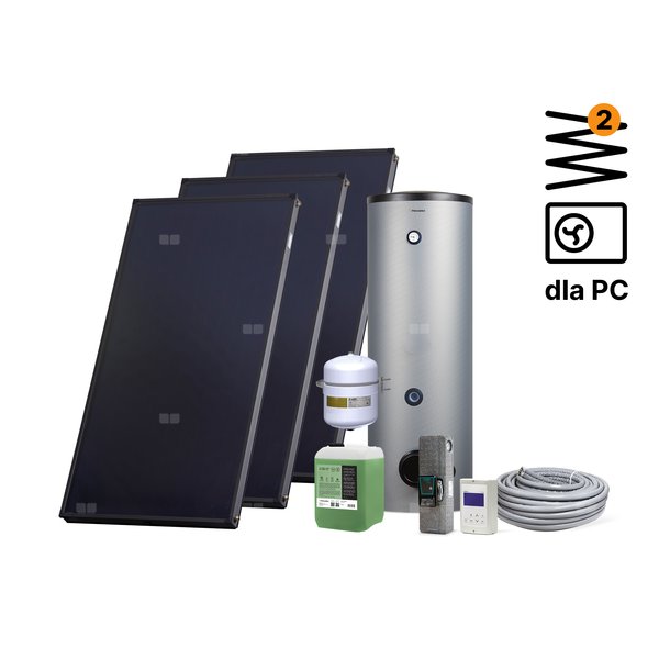 Zestaw solarny Komfort Max z podgrzewaczem HX300-3KS2100.P224