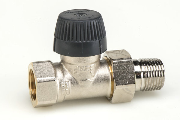 Zawór termostatyczny, prosty, z wkładką BB, 3/8"