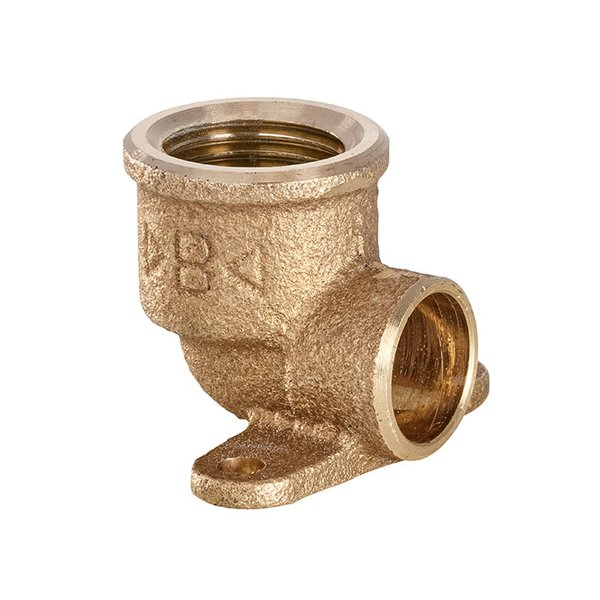 Kolano z łapami - 2 mocowania 90' IBP 4472 G, brąz, 22 mm x 3/4'' (ML x GW)