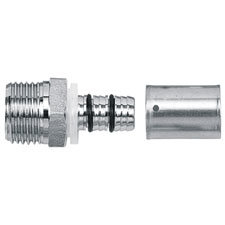 Złącze IBP P7243 G, mosiądz niklowany, 16 x 1/2'' (system b flex x GZ)