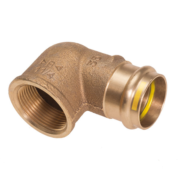 Kolano 90' IBP >B< Press Gas 4090 G do gazu (złoty), 15 mm x 1/2'' (MZ x GW)