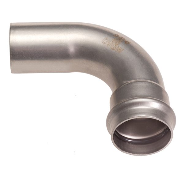 Inox Łuk Jednokielichowy 90º 108mm