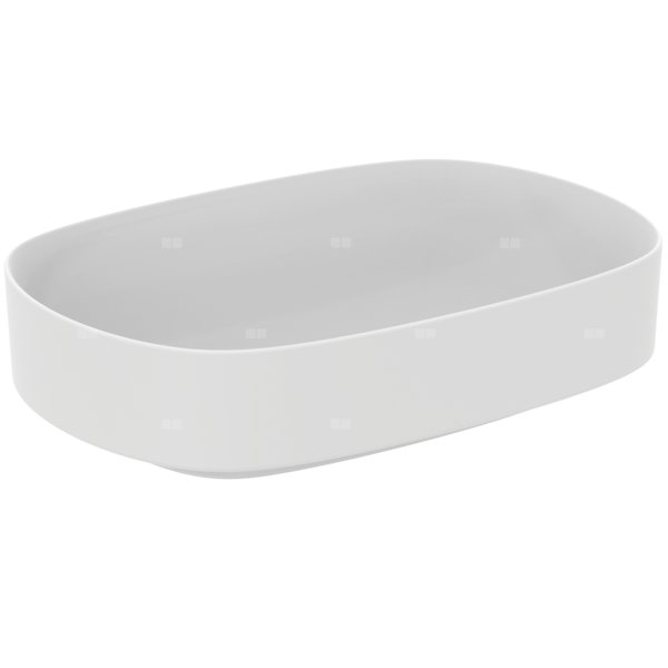 LINDA-X Umywalka OVAL 55 B/O B/P SILK WH