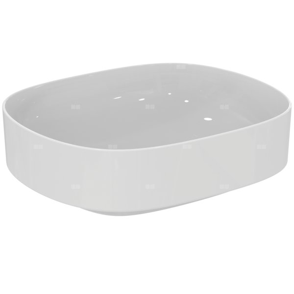 LINDA-X Umywalka OVAL 45 B/O B/P GLS WHT