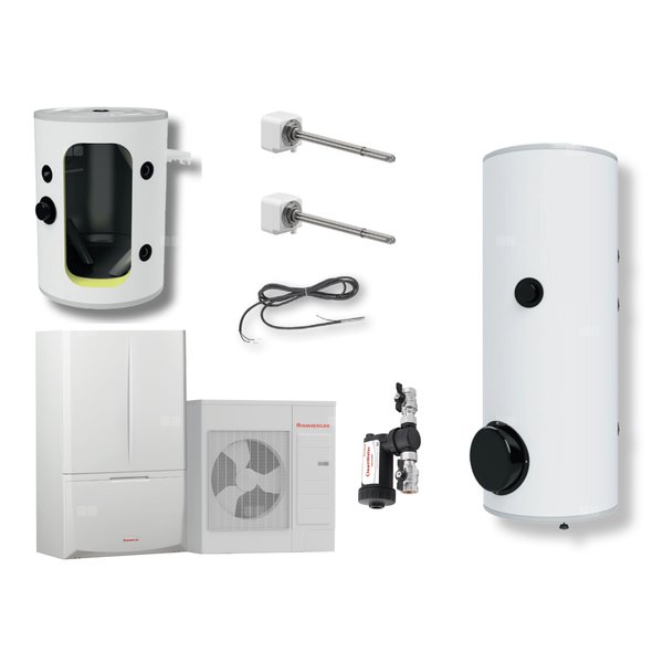 Pakiet - Pompa ciepła powietrze-woda split IMMERGAS MAGIS PRO 9 V2 7.9 kW 230 V + Zasobnik c.w.u. OKC 250 NTR/HP + Zasobnik buforowy NAD 100 V1