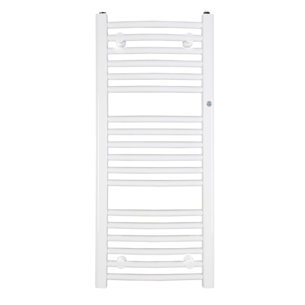 Grzejnik drabinkowy INSTAL-PROJEKT OMEGA R, wym. 686 x 400 mm, kolor biały/white silk, moc 281W