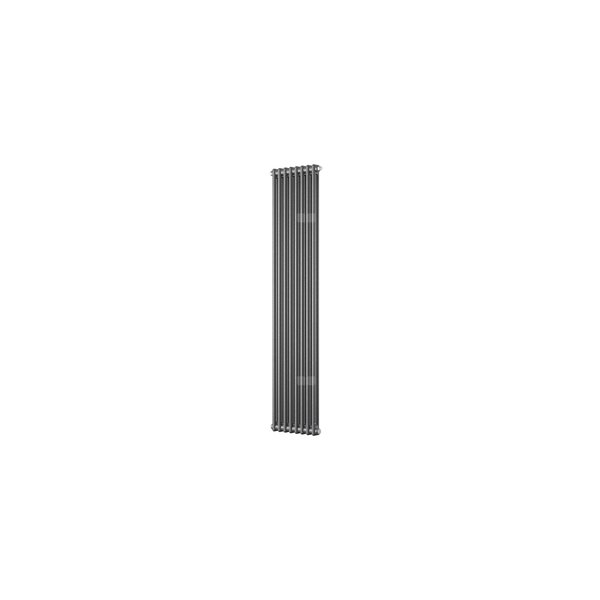 Grzejnik żeberkowy INSTAL-PROJEKT TUBUS 2, podłączenie dolne/50 1200 x 394 mm, kolor szary/graphite, moc 725 W