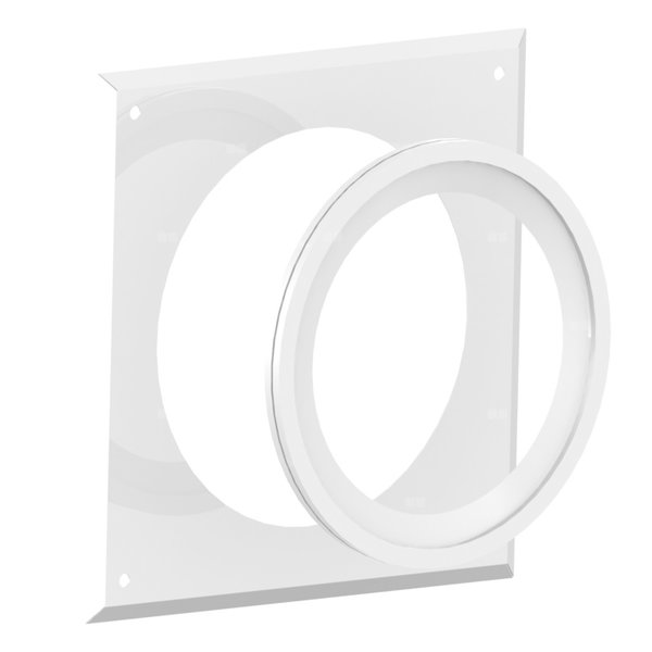 Rozeta maskująca Kwadratowy z uszczelką JEREMIAS TWIN31A stal nierdzewna, średnica wewnętrzna 100 mm