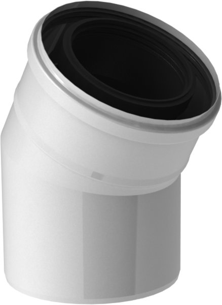 Kolano 30st. fi60/100mm białe