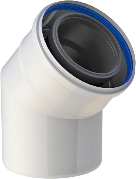 Kolano 45st. fi60/100mm białe