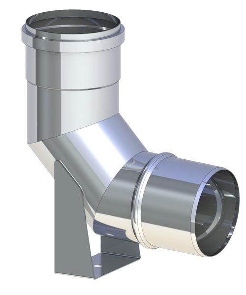 Kolano 87st. fi200mm z podporą ALBI-TN06E200