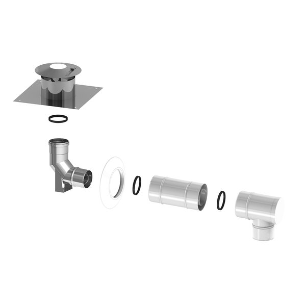 Pakiet powietrzno-spalinowy w szacht komina fi80/125mm (Kotły Vaillant eco TEC/5, VC/VCW, ecoTEC plus, VCW ecoTEC pro o mocy poniżej 36 kW, ecoCOMPACT/4, auro-COMPACT/4: VC 146/5-5, VC 206/5-5, VC 246/5-5, VCW 226/5-3, VCW 296/5-5, VCS 206/4-5, VSC S 206/4-5, VSC D 206/4-5, VC 306/5,5, VCW 346/5-5, VSC 306/4-5)