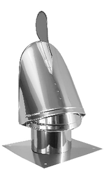 Zakończenie HUSAR fi160mm z płytą - podstawa kwadratowa