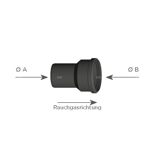 Element rozszerzający z fi60mm do fi80mm ekscentryczny