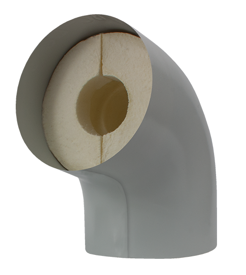 Kolano K-FLEX PU z płaszczem PVC - 40 × 76 - [20]