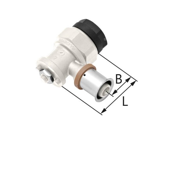 Kolano ścienne PPSU GW ultraPRESS - 16 Rp1/2" L = 40 mm