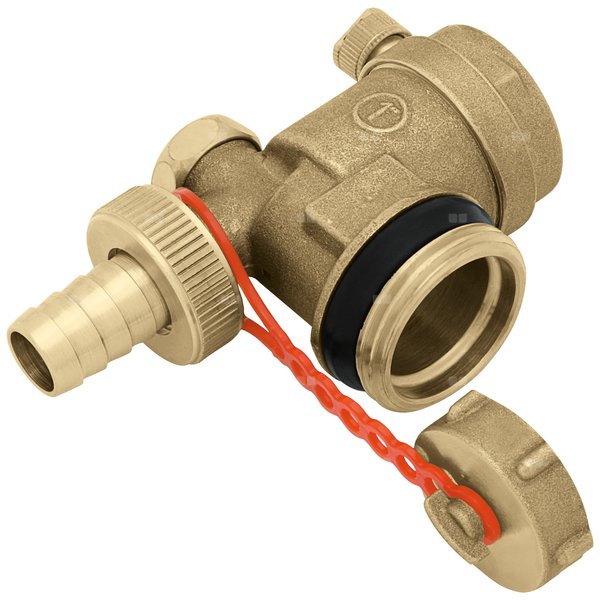 Trójnik z odpowietrznikiem i zaworem spustowym - G1"