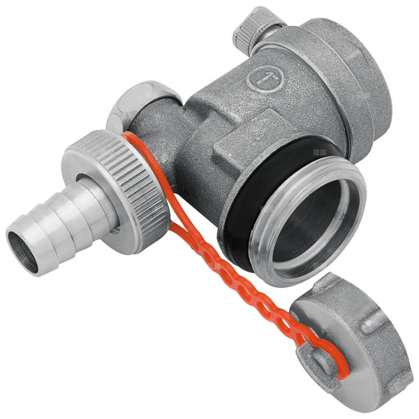 Trójnik niklowany z odpowietrznikiem i zaworem spustowym - G1"