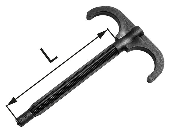 Hak do rur plastikowy podwójny - 12‑20/12‑26 L = 77 mm
