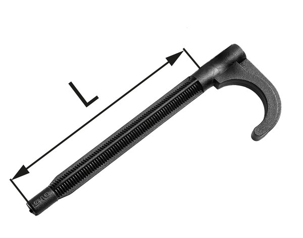 Hak do rur plastikowy pojedynczy - 12‑20/12‑26 L = 100 mm