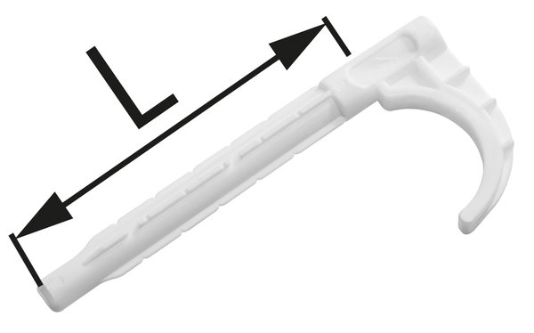 Hak do rur poliamidowy pojedynczy - 12‑20/12‑26 L = 80 mm