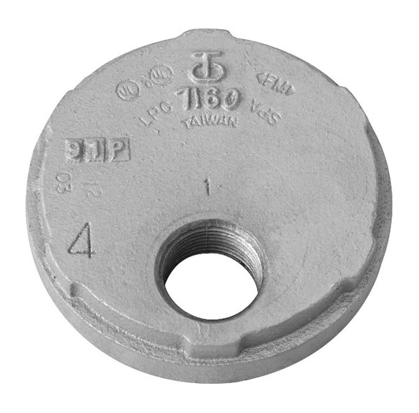 Zaślepka z przepustem ocynkowana GW Groove - 168.3 Rp2"