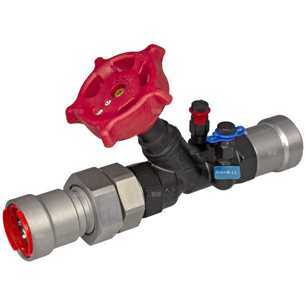 Zawór równoważący ze śrubunkiem FODRV LF PowerPress - 1/2"