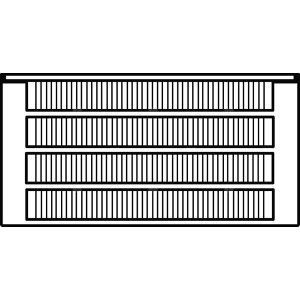 Konwektor Kermi Kon m. Str. Typ44 BH210x255x1600mm QN3058, weiß, 6bar, m. Abd., AB Uni.