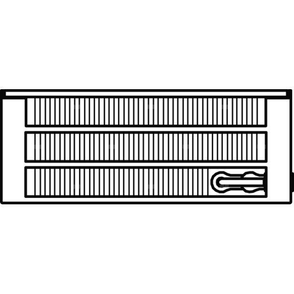 Konwektor Kermi V-Kon S Typ33 BH280x194x1700mm QN2686, weiß, 6 bar, o. Abd., Vent. re