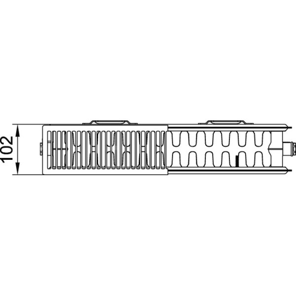 Grzejnik płytowy typ 22 KERMI X2 Line-K wym. 605 x 2305 mm, kolor biały, moc 3570 W