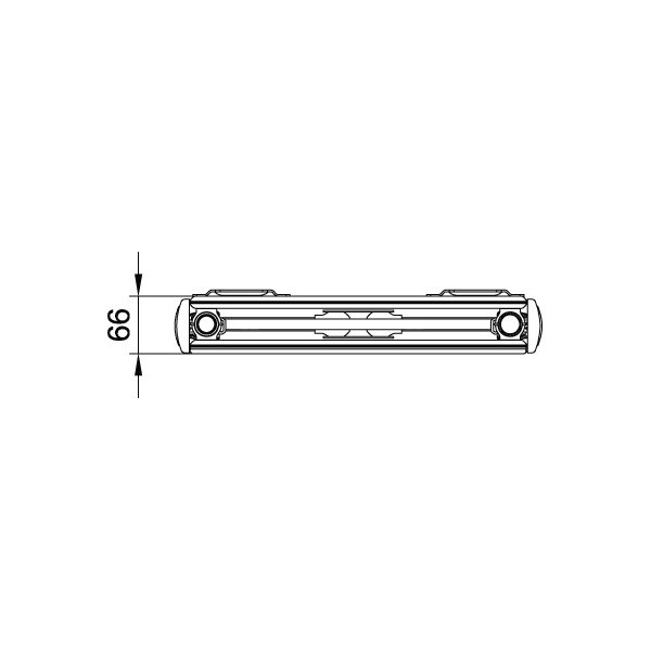 Grzejnik płytowy typ 20 KERMI X2 Verteo Plan, z osłoną wym. 2400 x 400 mm, kolor biały, moc 1230 W
