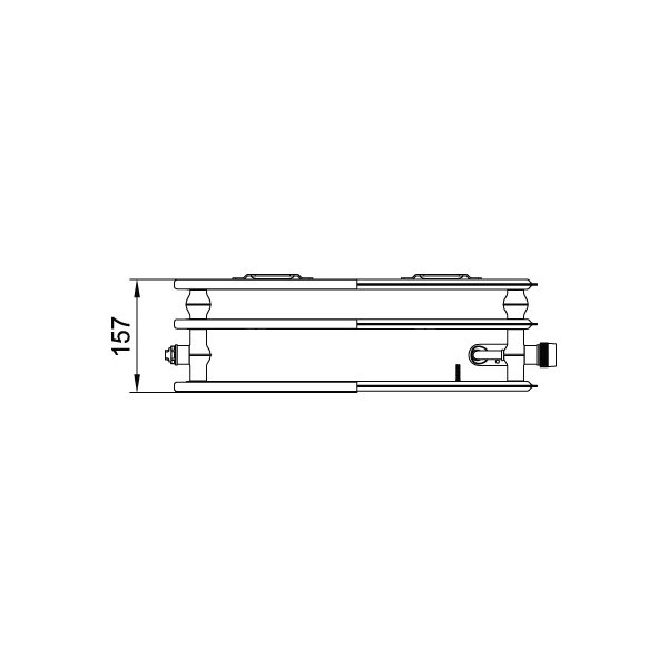 Grzejnik płytowy typ 30 KERMI X2 Line-V hig. wym. 605 x 905 mm, kolor biały, moc 1196 W