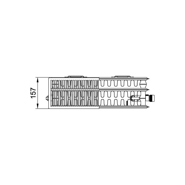 Grzejnik płytowy typ 33 KERMI X2 Plan-V, prawy, z osłoną wym. 905 x 1005 mm, kolor biały, moc 3004 W
