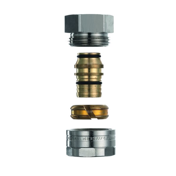 Kermi x-net Śrub. z pierścieniem zaciskowym 25x2,3, 2 szt. w opakowaniu