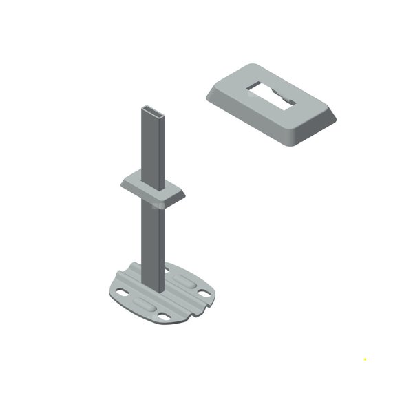 apertura na stopka wspornika pionowego surowa podłoga montaż,biały,30x10mm