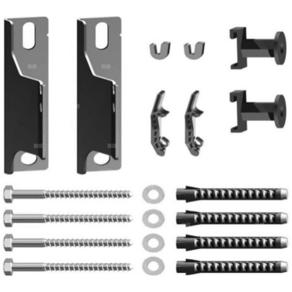 Zestaw mocujący Kermi Tabeo-EBL750, biały, z zamkiem przesuwnym