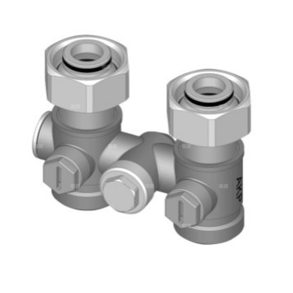 Złączka jednorurowa, przelotowa, z możliwością odcięcia