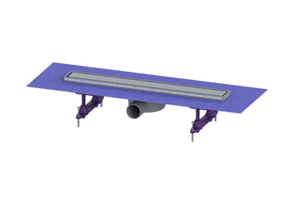 Odpływ liniowy prysznicowy Linearis Compact, L=550, odpływ boczny DN50 z matą fabrycznie zamont. + Sitko + Multistop