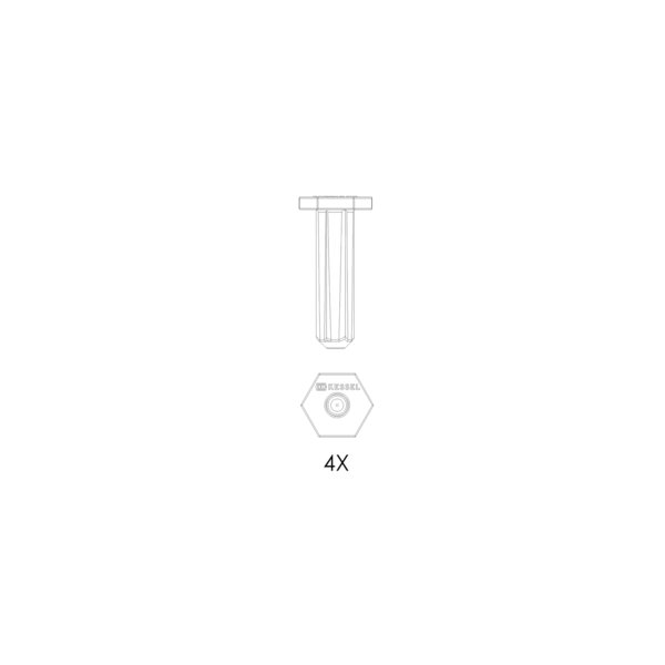 Izolatory dźwięku i wibracji do Linearis Infinity 60 i 90 oraz Ultraflat (4 sztuki, otwór 14mm)