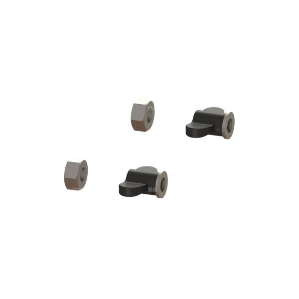 Nakrętki motylkowe i sześciokątne 2xM8/2xM10