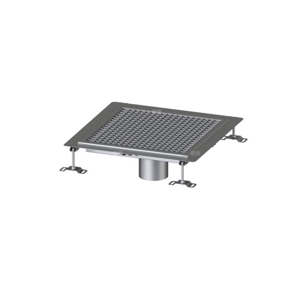 Wanna podłogowa Ferrofix, kołnierz 6mm do uszczelnień płynnych, 500x500 mm