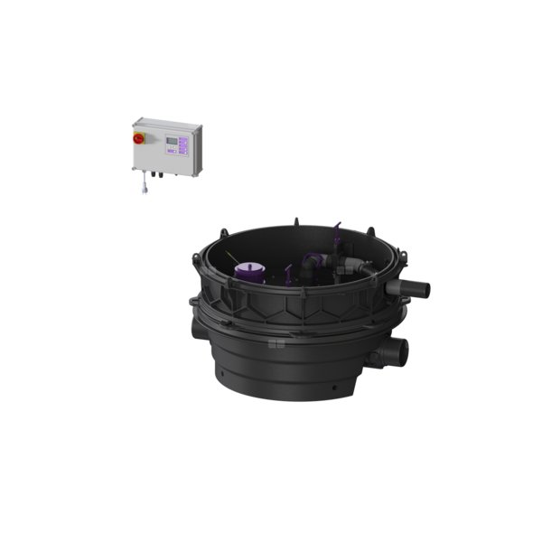 MODUŁ TECHNICZNY MONO ECOLIFT XL POMPA 230V SPF1400-S3 z automatyczną klapą zwrotną do ścieków szarych do swob. ustawienia lub połączenia ze studz.