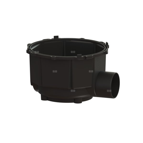 Część denna z odpływem bocznym DN 150, system 400