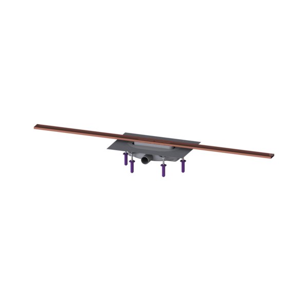 Linearis Infinity 60 z Mechanicznym syfonem Megastop, Szczotkowana powierzchnia - miedź, 1200 mm