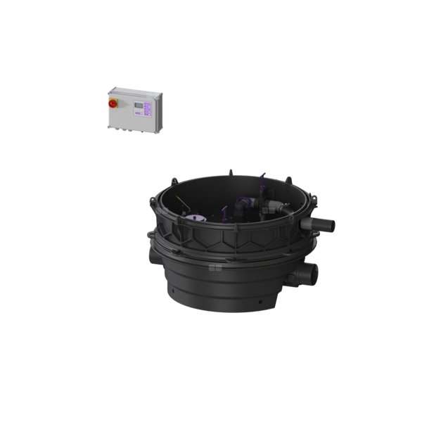 MODUŁ TECHNICZNY MONO ECOLIFT XL POMPA 400V SPF3000-S3 z automatyczną klapą zwrotną do ścieków szarych do swob. ustawienia lub połączenia ze studz.